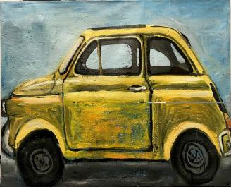 Cinquecento 2024, Öl auf Nessel